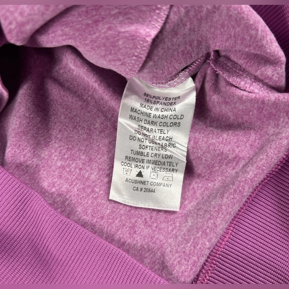 FootJoy Womens Golf Hoodie Space Dye Small Berry Polyester Spandex - Picture 6 of 7